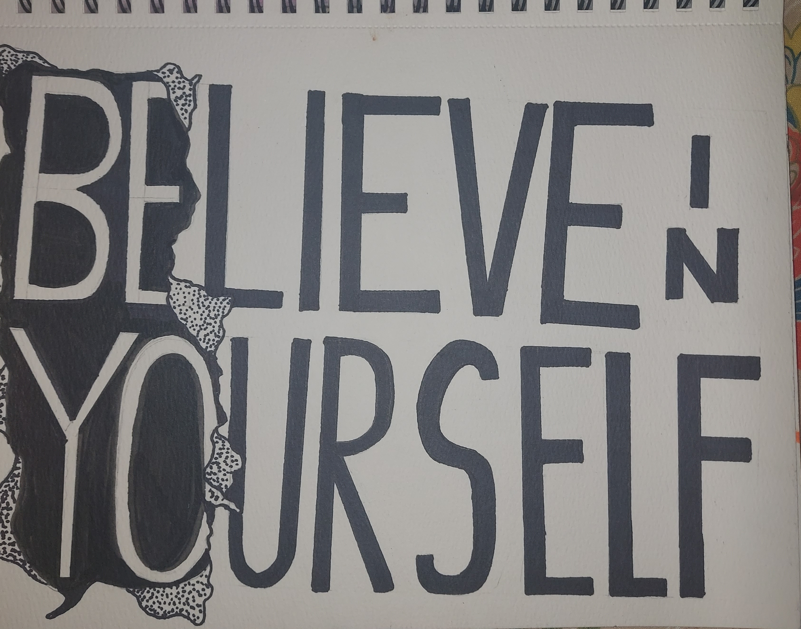 Belive in yourself drawing 