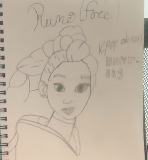 A sketch of Rumi ( FREE K-pop demon hunters)