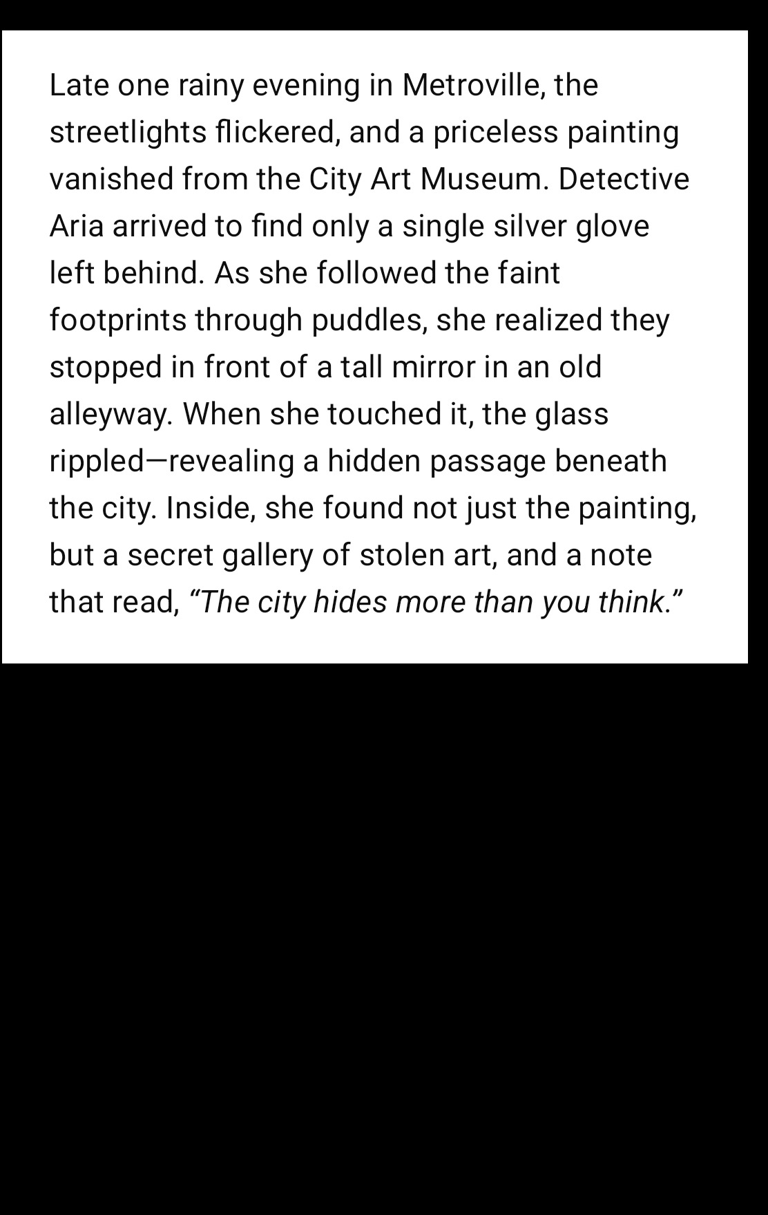 
Shadows of Metroville
