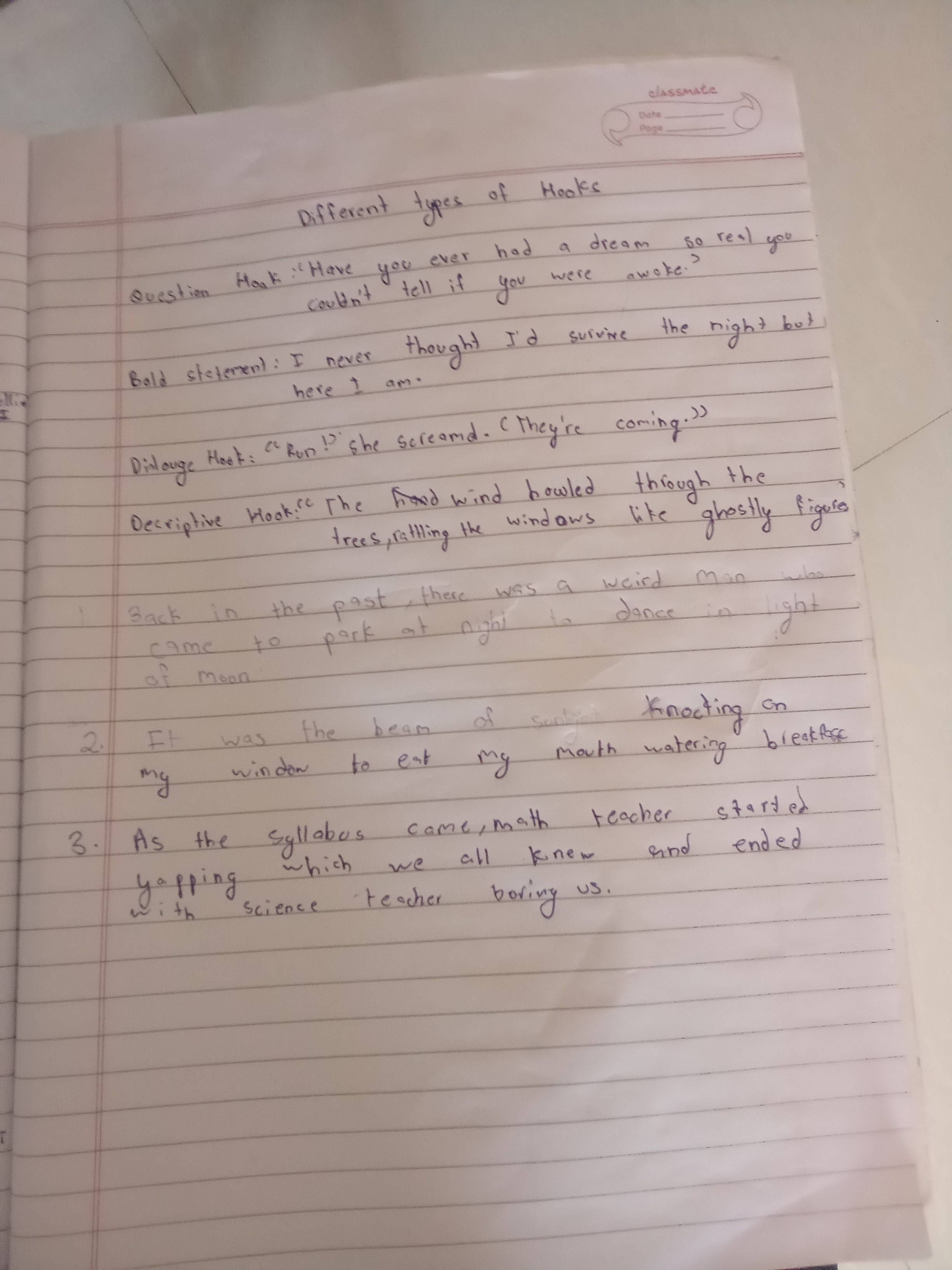 Different types of Hooks