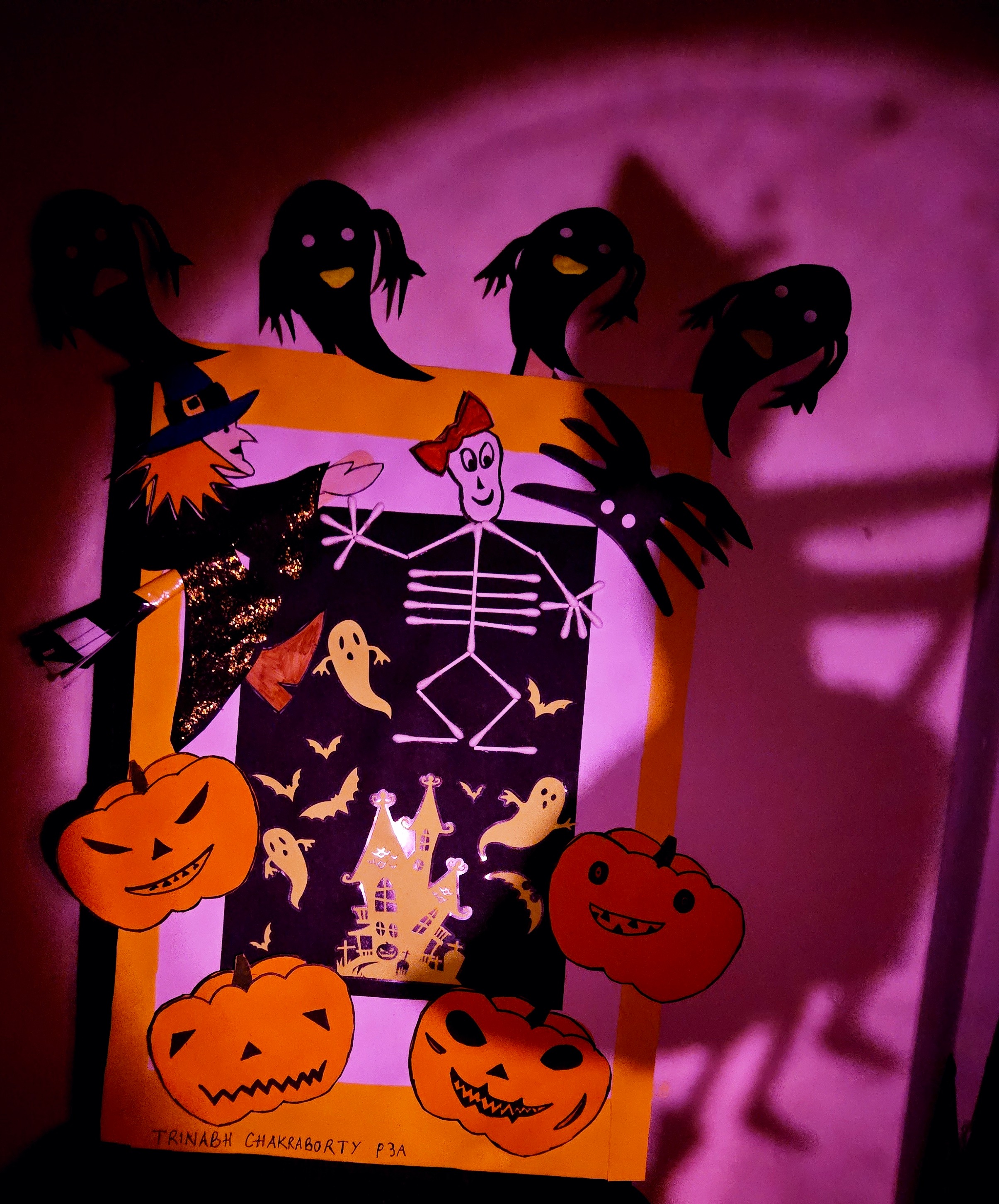 Halloween artwork with light effect 