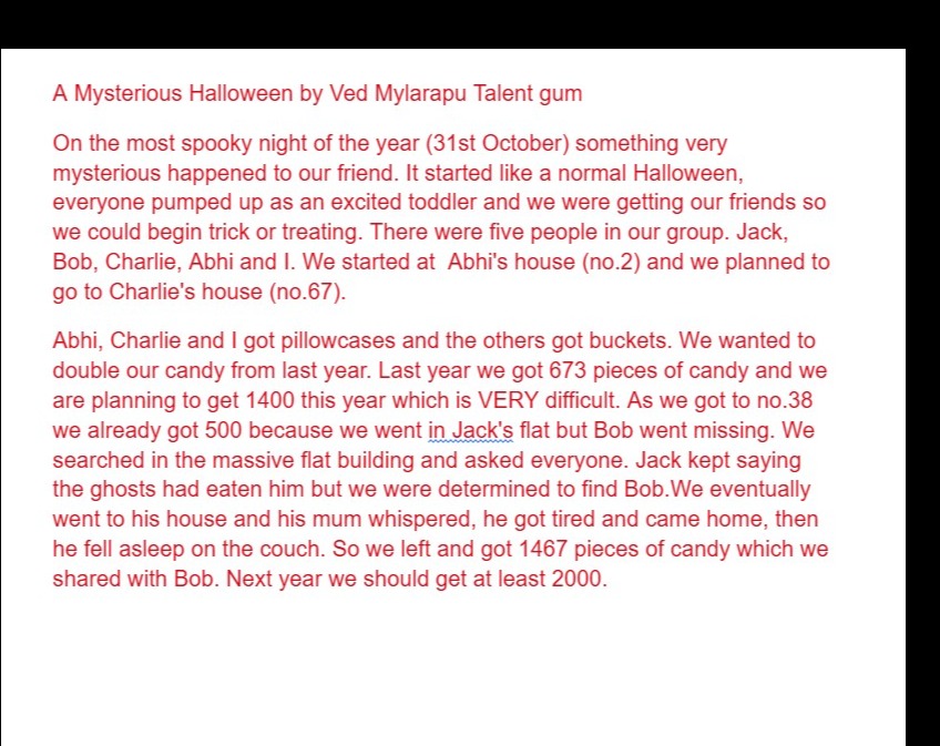 A Mysterious Halloween 