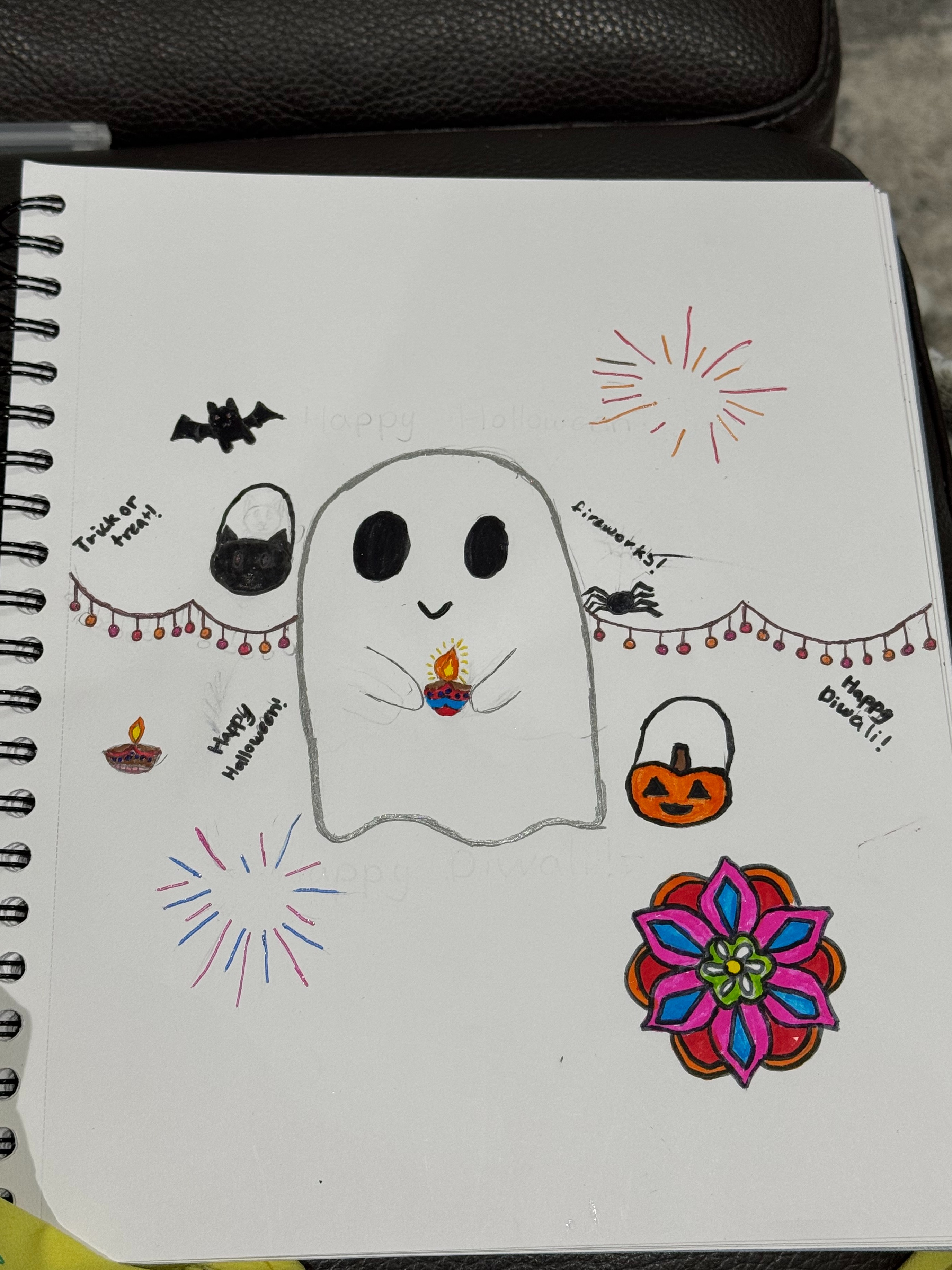 A Ghost Holding a Diya