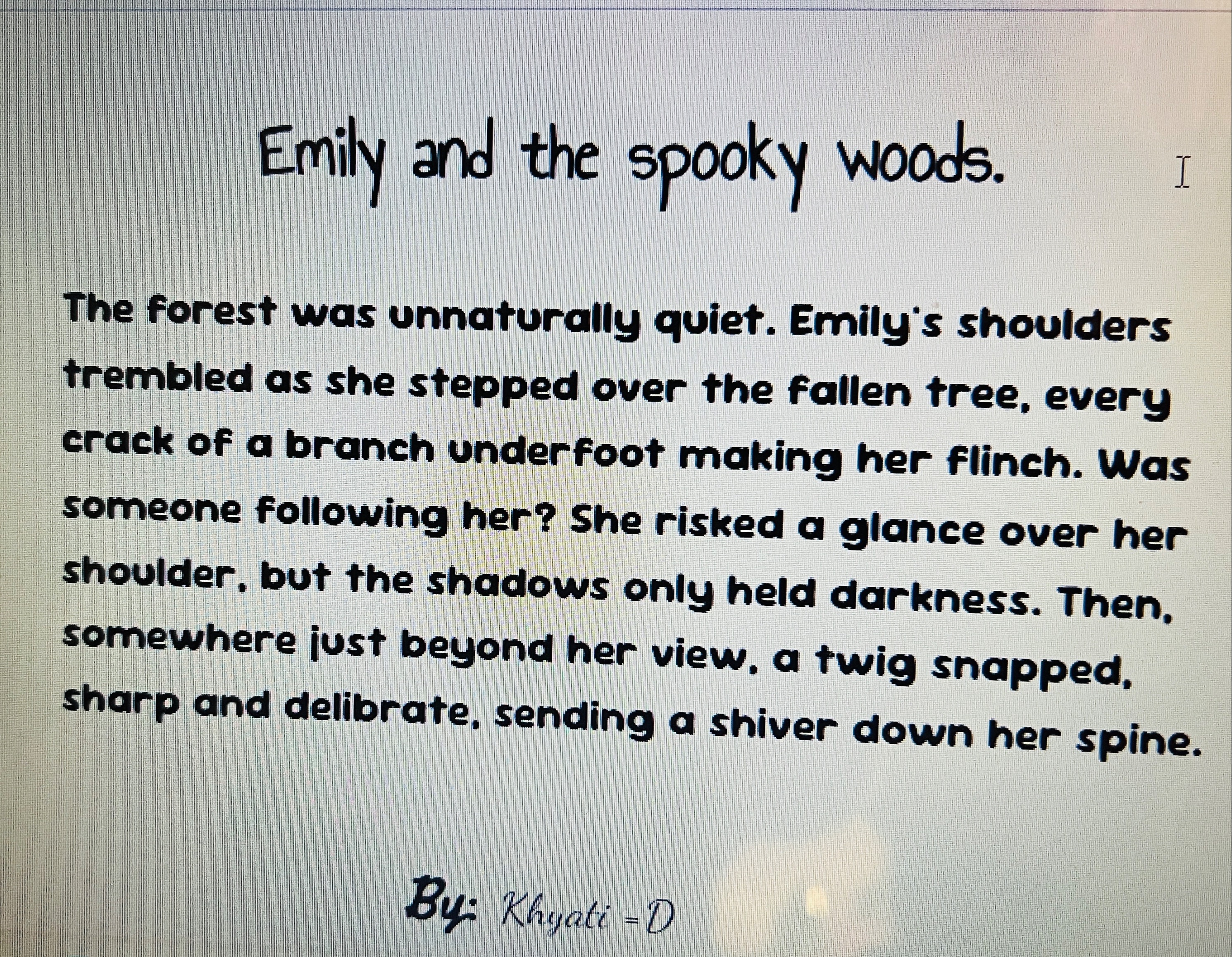 Emily and the spooky forest 🌳 