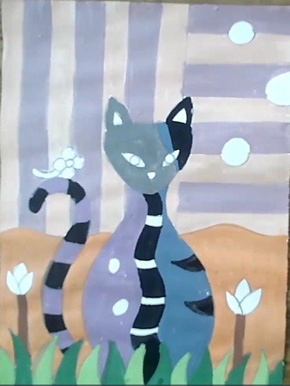 cats in there coats for diwali in colors