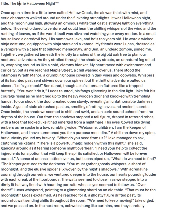 The Eerie halloween night