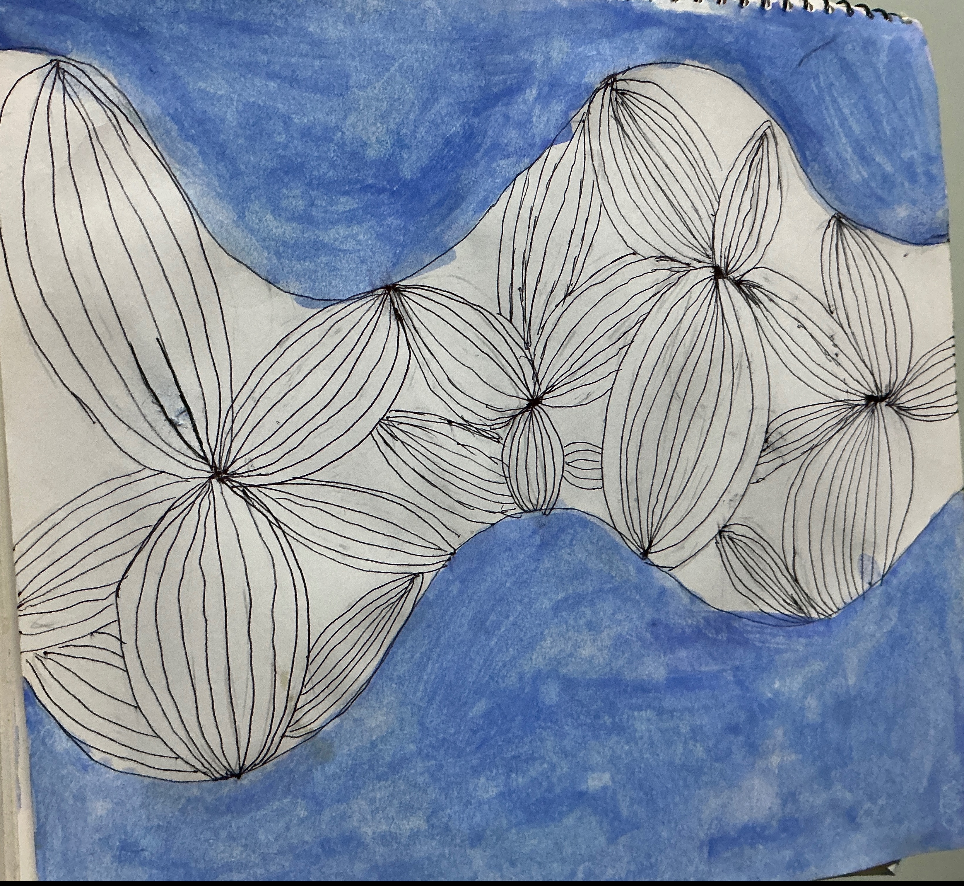 The flowers under the sea