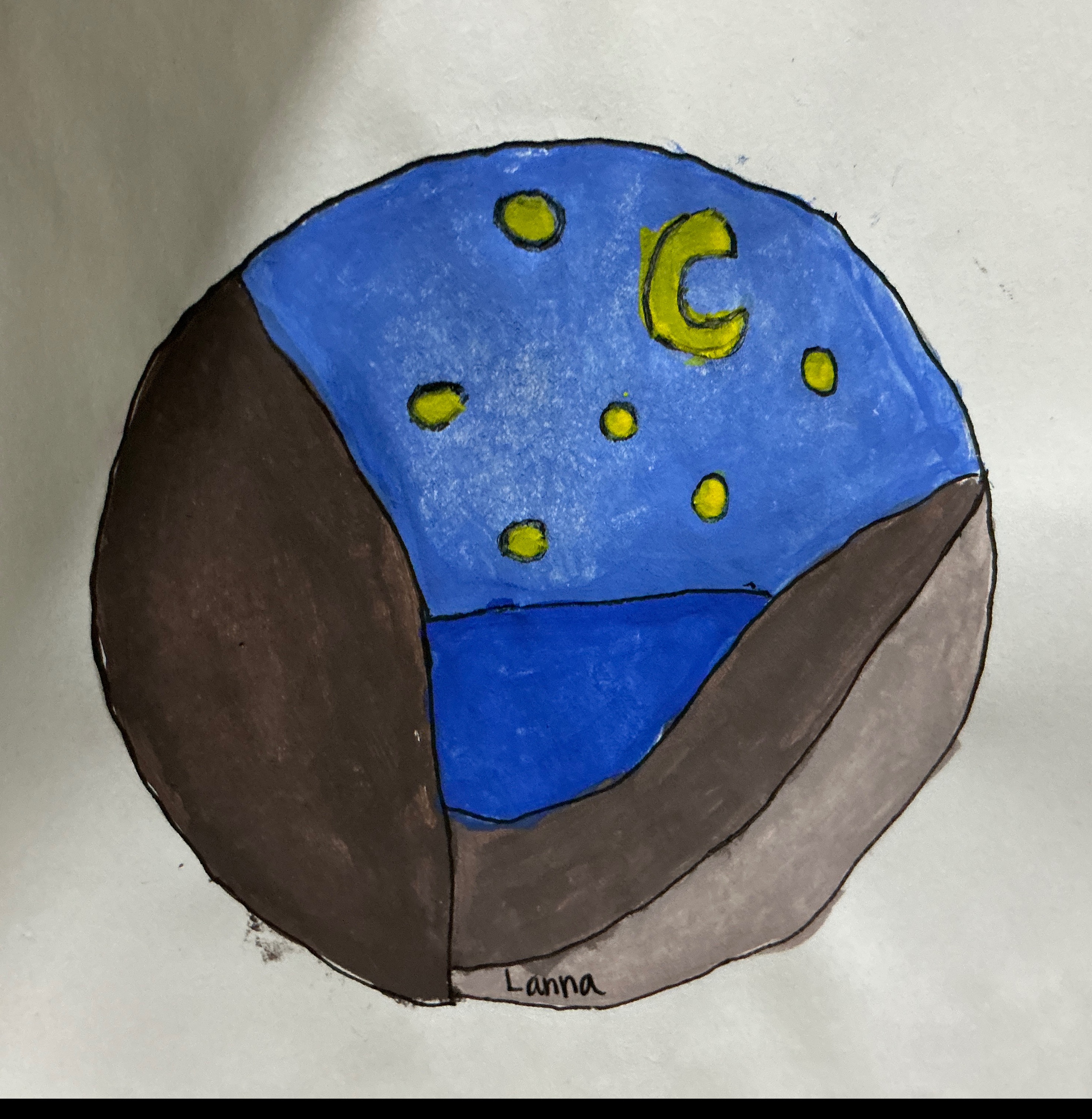 View of the moon and stars 