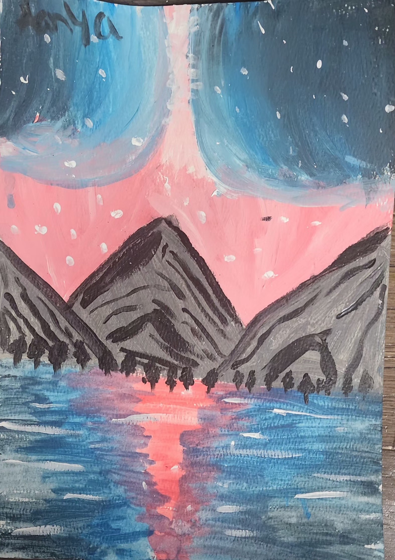 Mountain with Arcylic