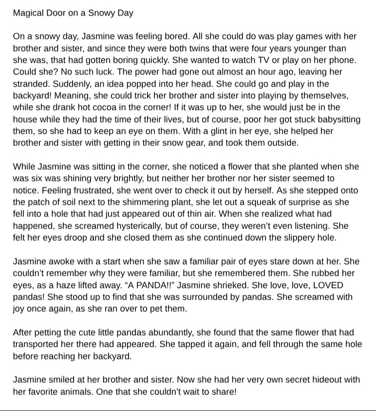 Magical Door on a Snowy Day