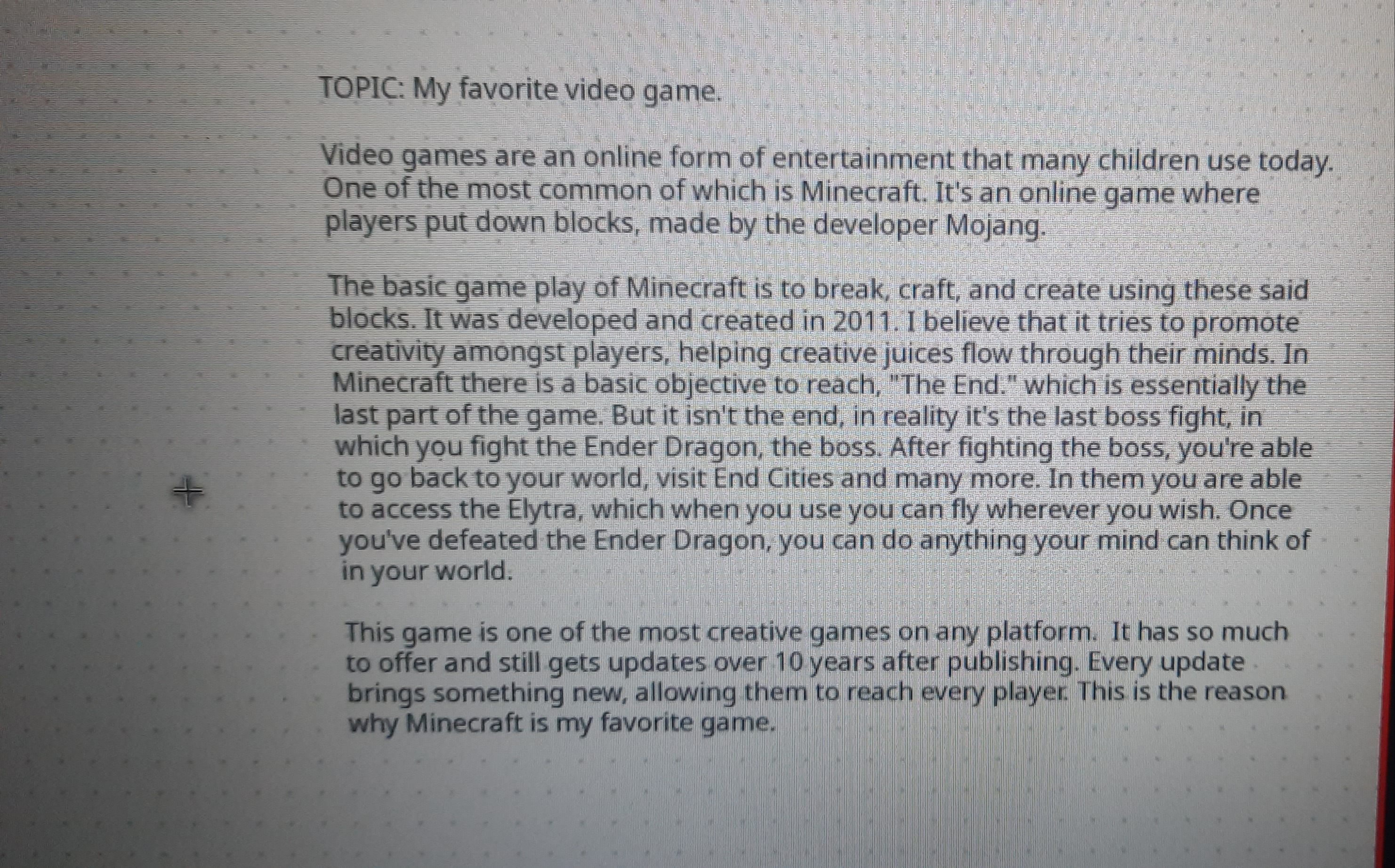 My favourite game by Zonaira