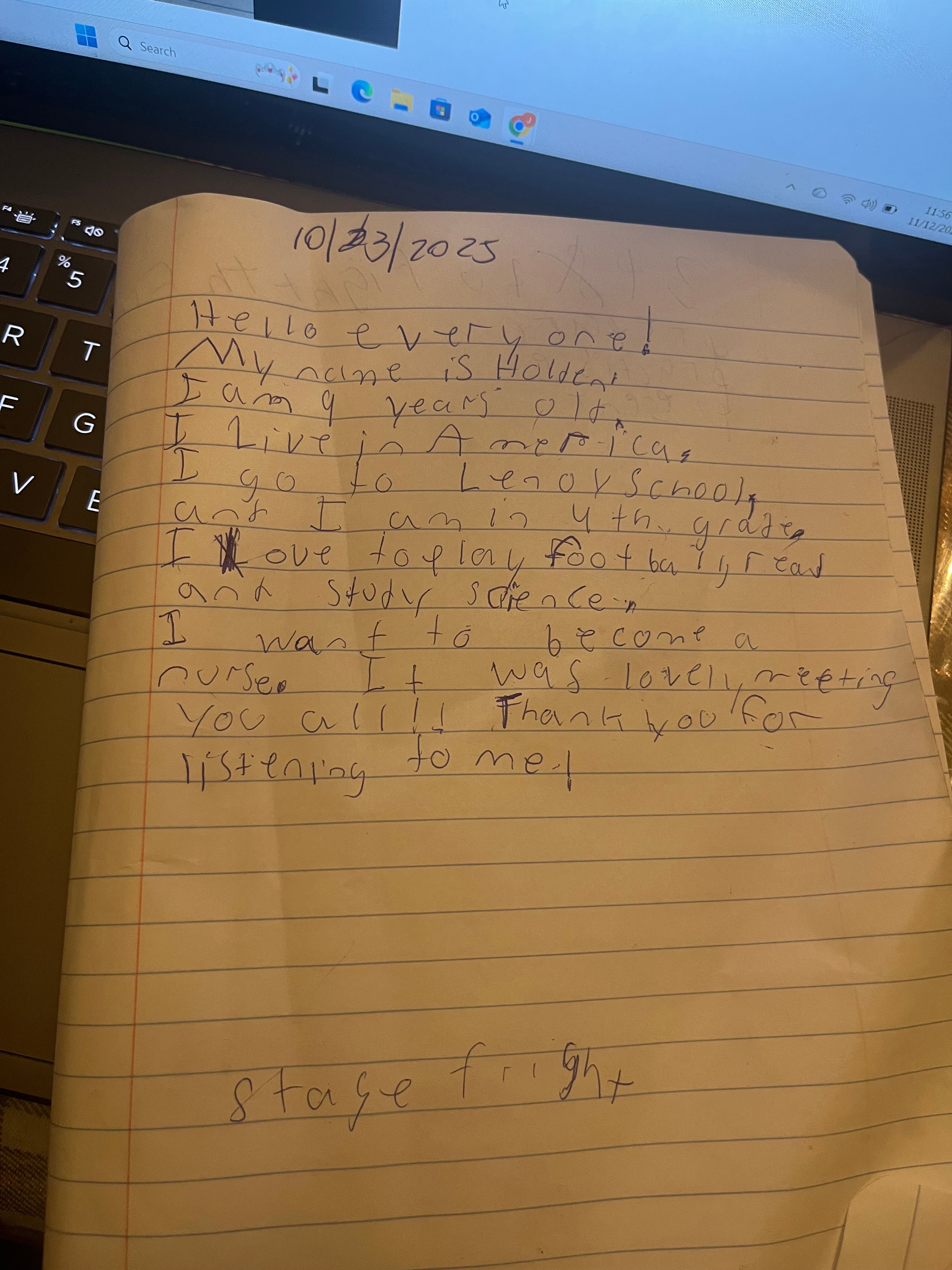 Holden 10/23/2025 writing