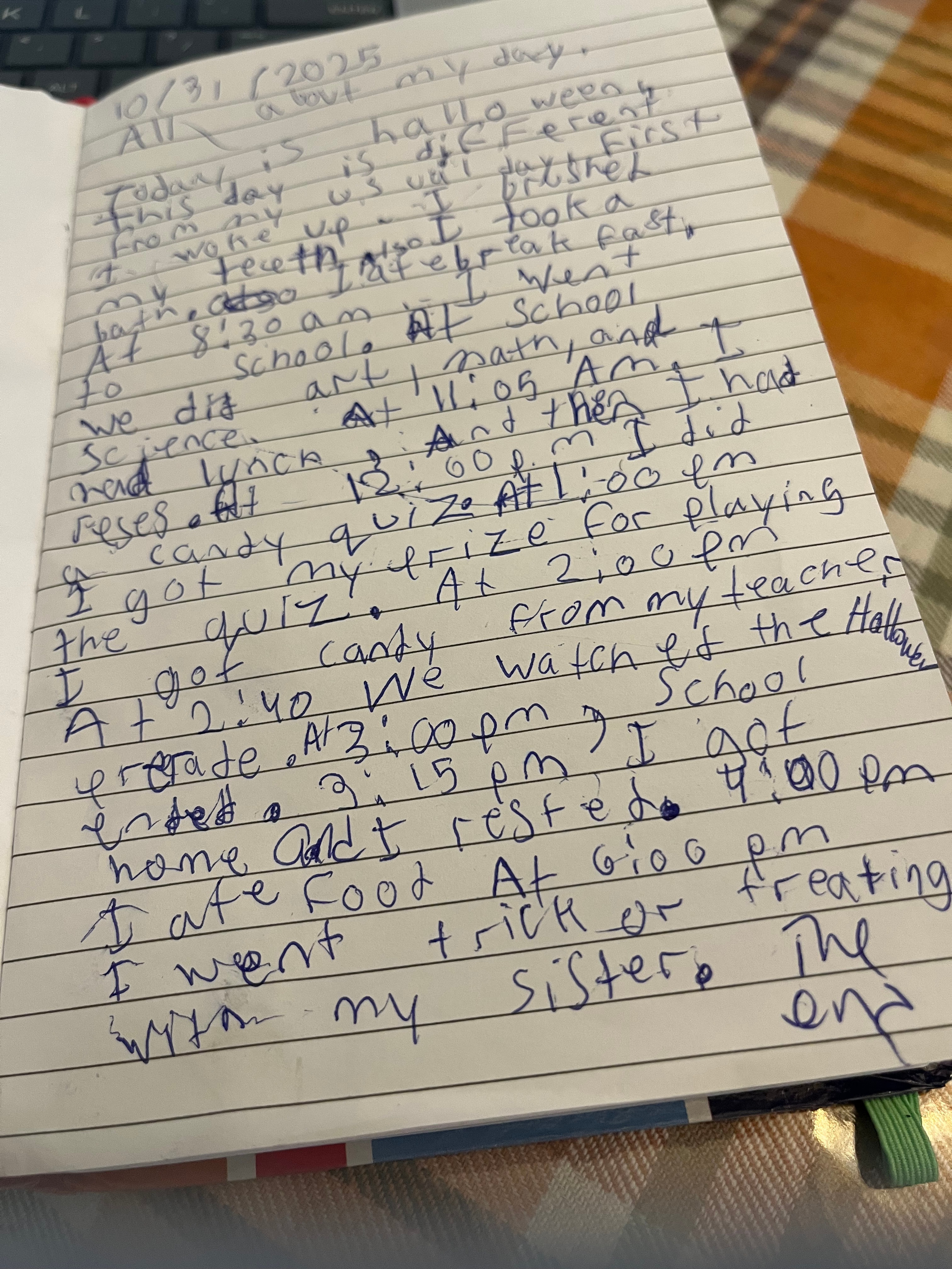 Holden's Journal 10/31/2025