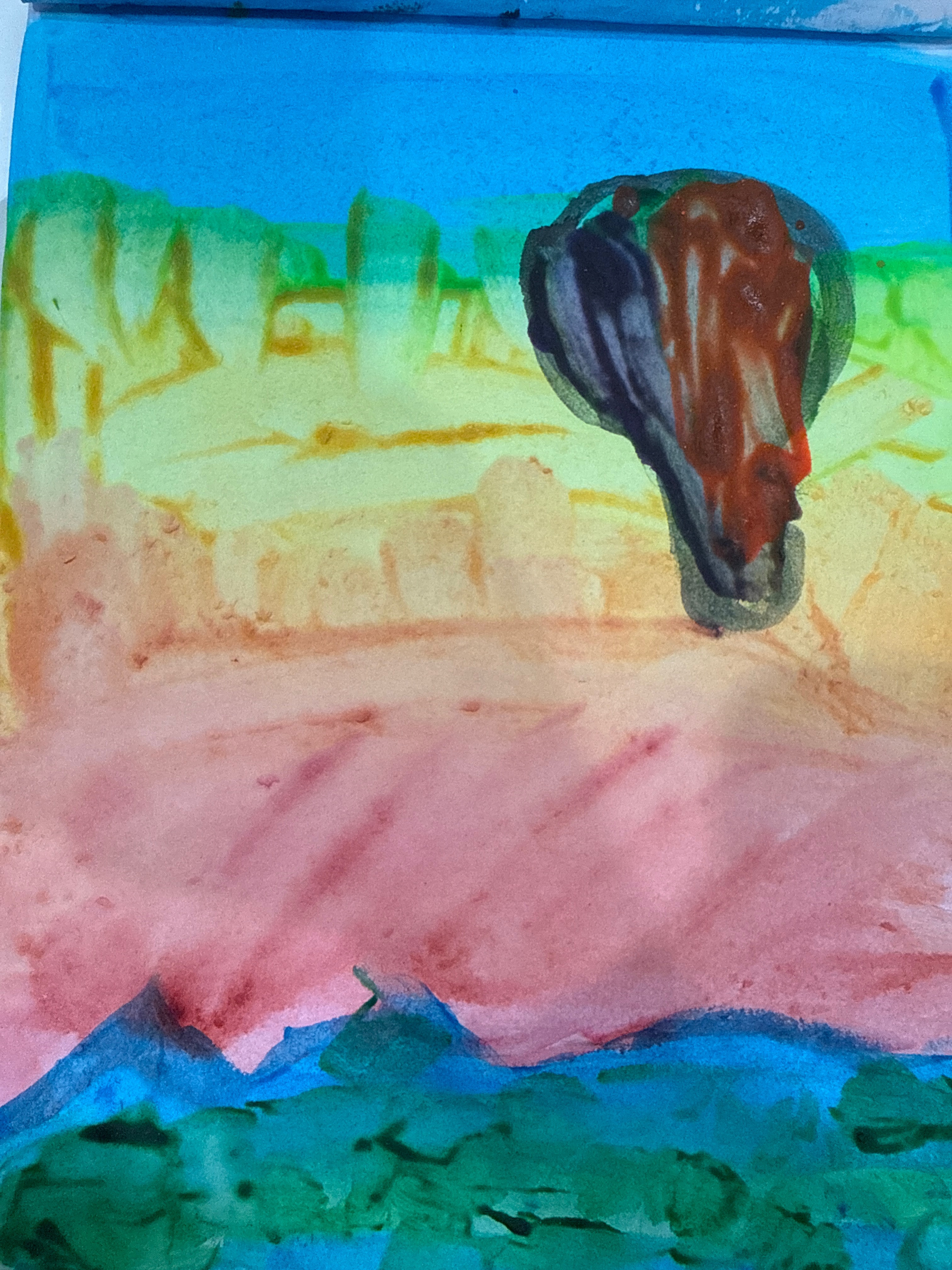 Skyscape- impasto painting