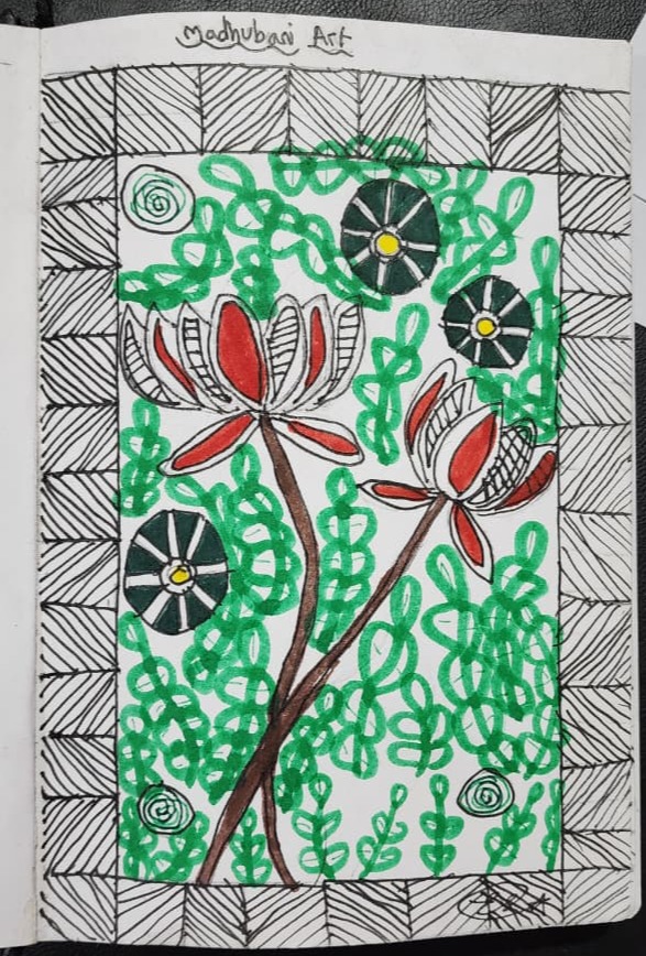 Madhubhani art by Eshitha