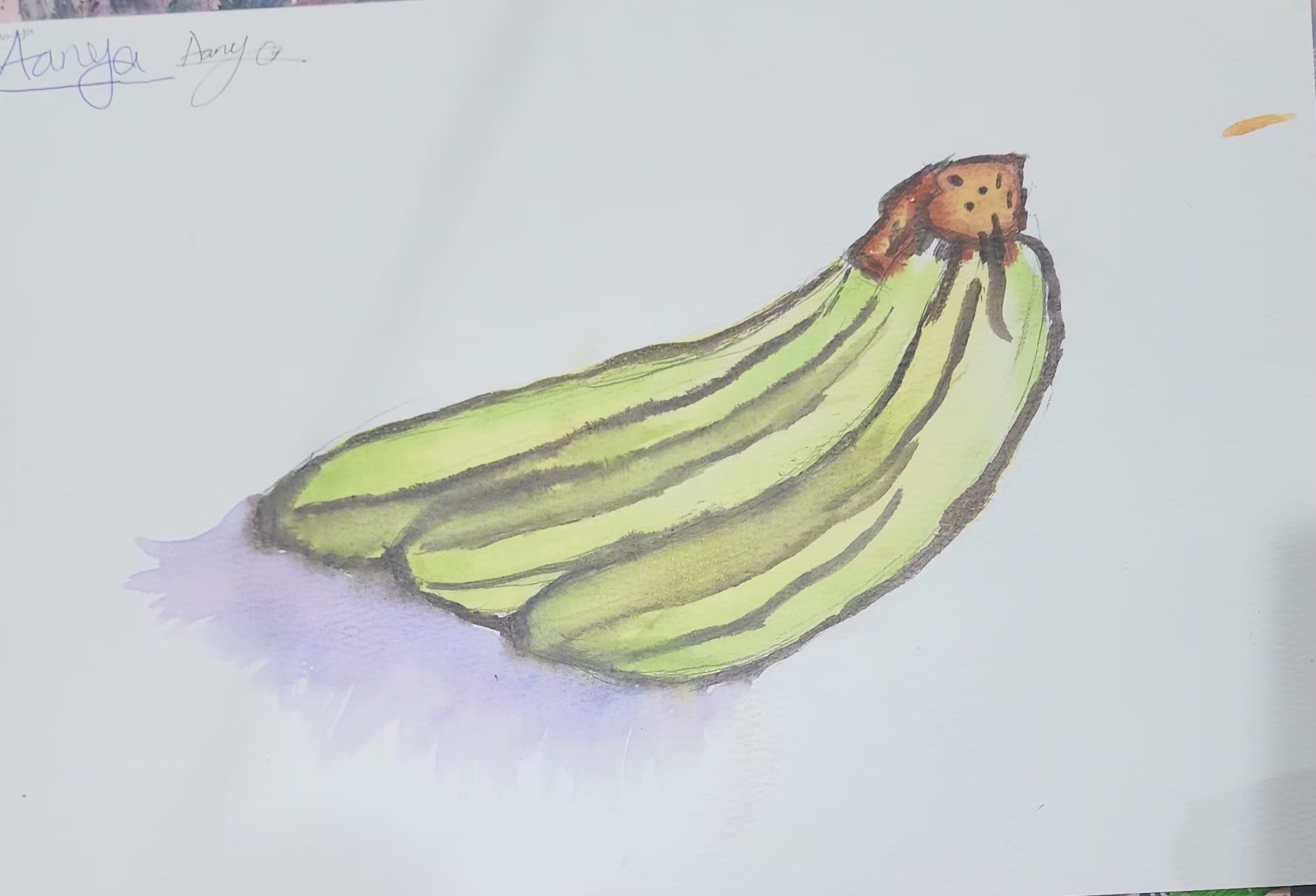 Bananas with Water colors