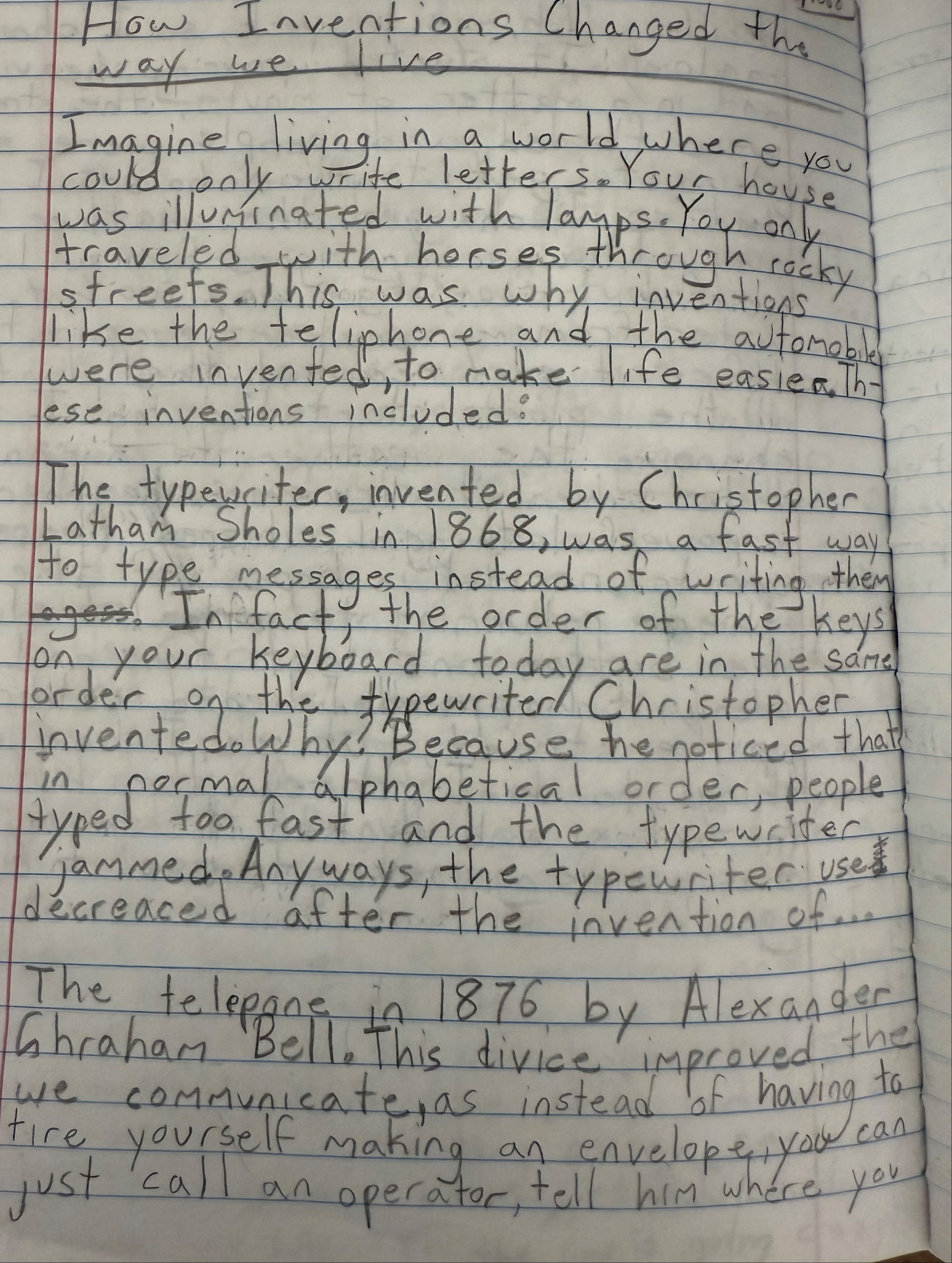 How inventions changed the way we live: page 1