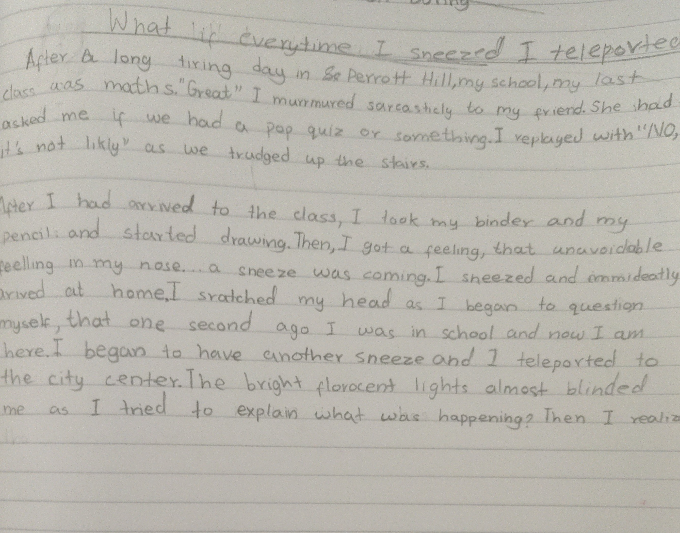 What if everytime I sneezed I teleported 